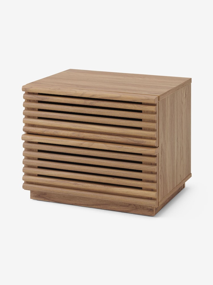 MADE.COM Dark Oak Effect Tulma Bedside Table - Image 1 of 3