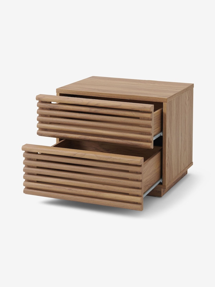 MADE.COM Dark Oak Effect Tulma Bedside Table - Image 2 of 3