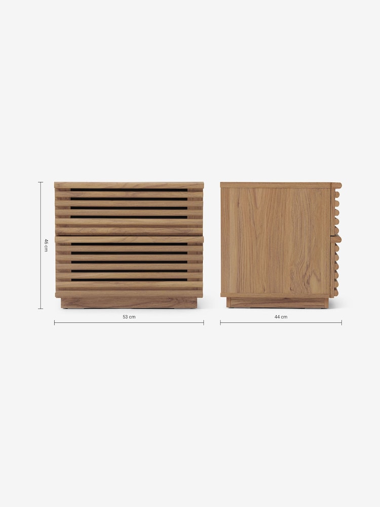 MADE.COM Dark Oak Effect Tulma Bedside Table - Image 3 of 3