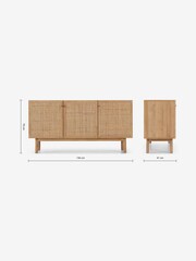 MADE.COM Oak Effect Pavia Rattan Sideboard - Image 6 of 6