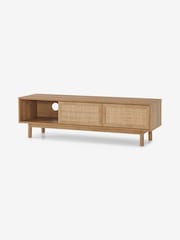 MADE.COM Natural Rattan and Oak Effect Pavia Wide Rattan TV Unit - Image 2 of 3