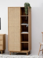 MADE.COM Oak Effect Pavia Rattan Double Wardrobe - Image 1 of 6