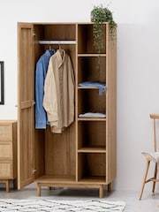 MADE.COM Oak Effect Pavia Rattan Double Wardrobe - Image 2 of 6