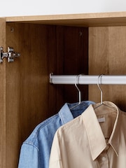 MADE.COM Oak Effect Pavia Rattan Double Wardrobe - Image 4 of 6