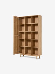 MADE.COM Natural Rattan and Oak Effect Pavia Wide Shelving Unit - Image 2 of 3