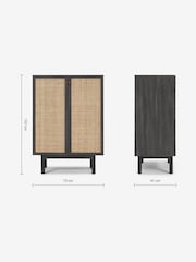MADE.COM Black Pavia Rattan Compact Highboard - Image 3 of 3
