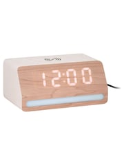 Karlsson White Retro LED Alarm Clock - Image 4 of 5