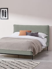 MADE.COM Sage Green Harlow Bed Frame in Velvet - Image 2 of 3