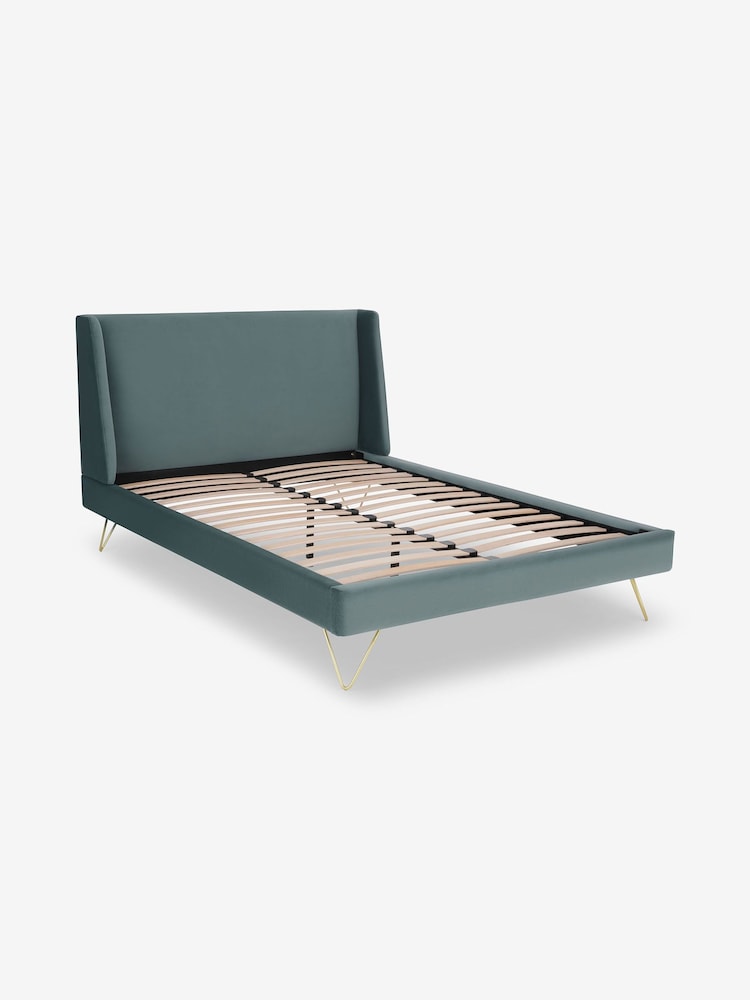 MADE.COM Marine Green Elona Bed Frame - Image 1 of 10