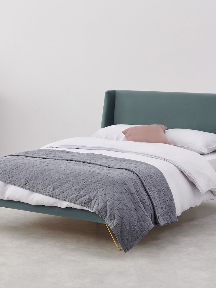 MADE.COM Marine Green Elona Bed Frame - Image 2 of 10