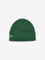Lacoste Knitted Ribbed Logo Wool Beanie - Image 1 of 2