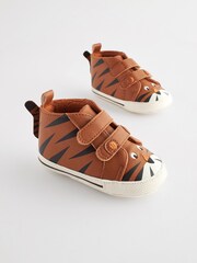 Tan Brown Tiger Easy Fastening Baby Boots (0-24mths) - Image 2 of 7