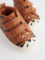 Tan Brown Tiger Easy Fastening Baby Boots (0-24mths) - Image 4 of 7