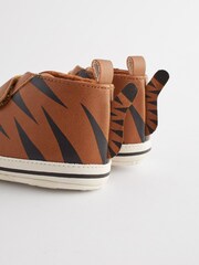 Tan Brown Tiger Easy Fastening Baby Boots (0-24mths) - Image 7 of 7