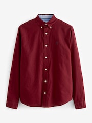 Red Regular Fit Long Sleeve Oxford Shirt - Image 5 of 7
