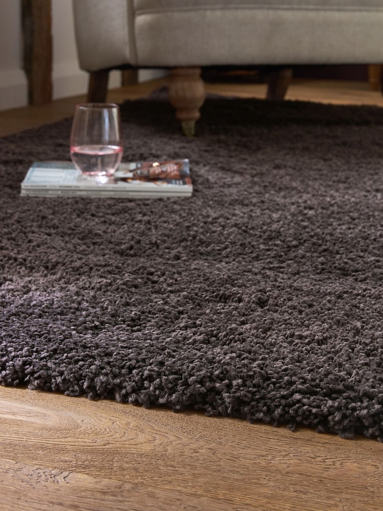 Purple Premium Cosy Shaggy Rug - Image 2 of 6