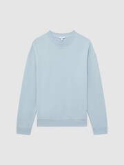 Reiss Ice Blue Alistar Oversized Garment Dye Sweatshirt - Image 2 of 4