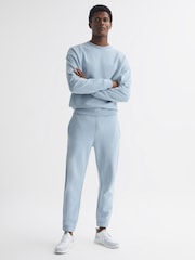 Reiss Ice Blue Alistar Oversized Garment Dye Sweatshirt - Image 3 of 4