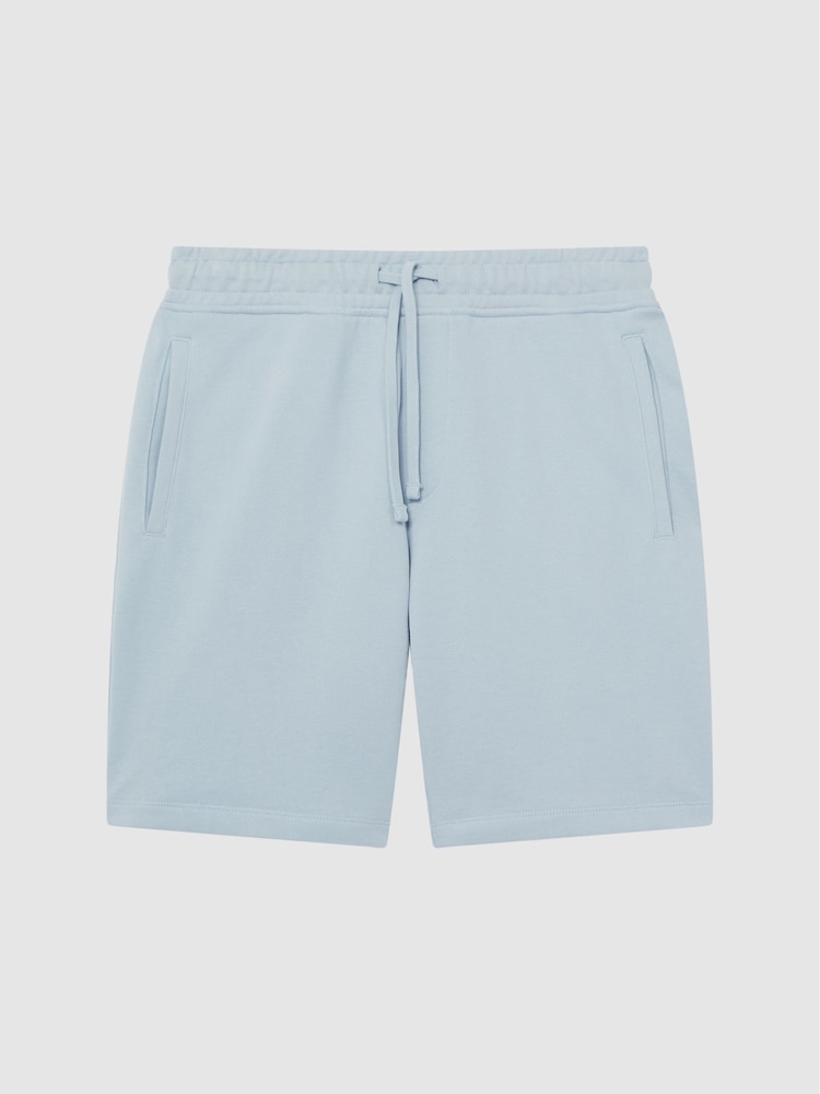 Reiss Ice Blue Henry Garment Dye Jersey Shorts - Image 2 of 5