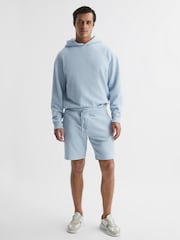 Reiss Ice Blue Henry Garment Dye Jersey Shorts - Image 3 of 5