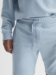 Reiss Ice Blue Henry Garment Dye Jersey Shorts - Image 4 of 5
