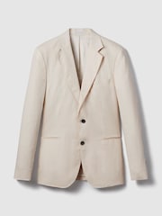 Reiss Kin Single-Breasted Linen Suit Blazer Slim Fit - Imagen 2 de 7