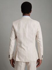 Reiss Kin Single-Breasted Linen Suit Blazer Slim Fit - Imagen 4 de 7