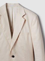 Reiss Kin Single-Breasted Linen Suit Blazer Slim Fit - Imagen 5 de 7