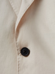 Reiss Kin Single-Breasted Linen Suit Blazer Slim Fit - Imagen 6 de 7