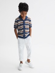 Reiss Multi Whiteley Junior Cuban Collar Printed Shirt - Image 3 of 6