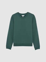 Reiss Midnight Green Alistar Oversized Garment Dye Sweatshirt - Image 2 of 7