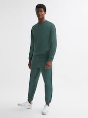 Reiss Midnight Green Alistar Oversized Garment Dye Sweatshirt - Image 3 of 7