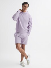 Reiss Lilac Kace Garment Dye Hoodie - Image 3 of 5