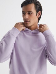 Reiss Lilac Kace Garment Dye Hoodie - Image 4 of 5