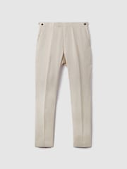 Reiss Stone Kin Slim Fit Linen Trousers - Image 2 of 6