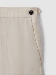 Reiss Stone Kin Slim Fit Linen Trousers - Image 5 of 6