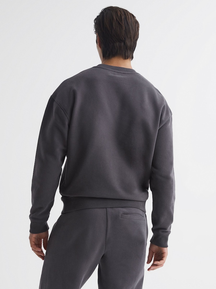 Noir lavé - Sweat Reiss Alistar oversize teint - Image 5 of 6