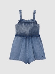 Mono corto de denim Hattie de Reiss - Imagen 2 de 8