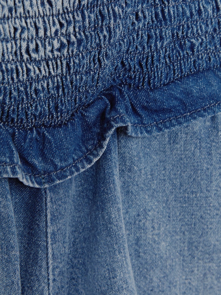 Mono corto de denim Hattie de Reiss - Imagen 8 de 8