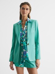 Reiss Green Ember Tailored Single Breasted Blazer - Image 6 of 6