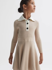 فستان منسوج ألوان متعارضة Malani من Reiss - Image 1 of 6