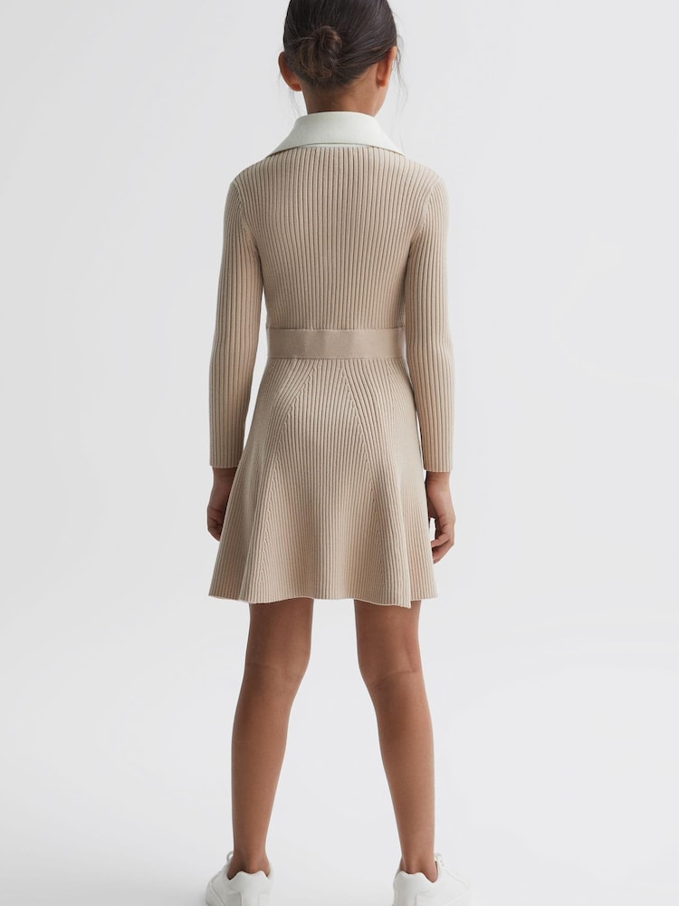 فستان منسوج ألوان متعارضة Malani من Reiss - Image 5 of 6