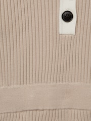 Reiss Camel Malani 9-12 yrs Colourblock Knitted Dress - Image 6 of 6