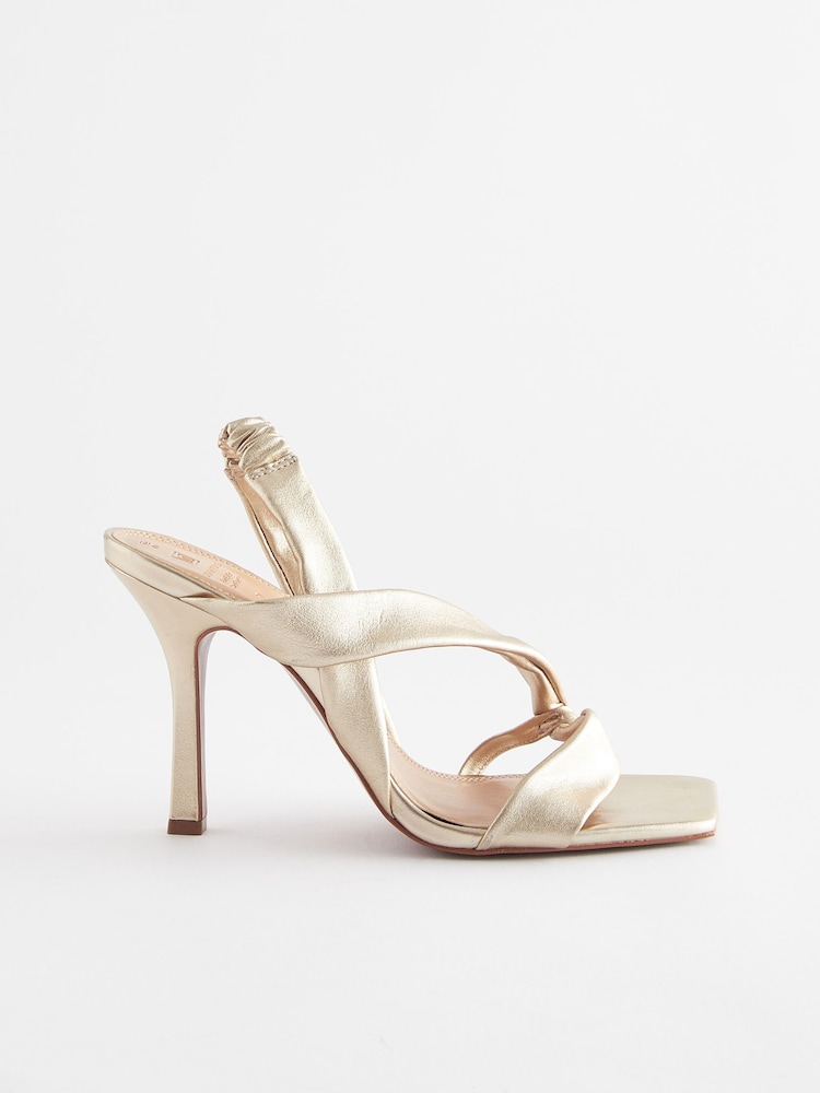 Złoty - Premium Leather Asymmetric Sandals - Image 6 of 9