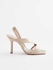 Bone Cream Signature Leather Asymmetric Sandals - Image 5 of 8