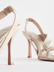 Bone Cream Signature Leather Asymmetric Sandals - Image 8 of 8