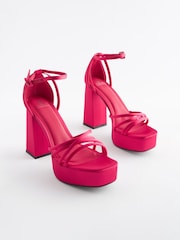 Pink Forever Comfort® Platform Closed Back Sandals - Image 2 of 9