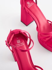 Pink Forever Comfort® Platform Closed Back Sandals - Image 4 of 9