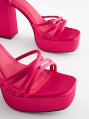 Pink Forever Comfort® Platform Closed Back Sandals - Image 5 of 9