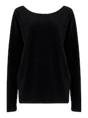 Pour Moi Black Velour Pyjamas Set - Image 4 of 5